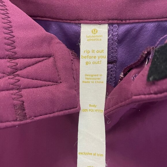 LULULEMON Mid-Length Shorts - Purple - Womens Size 6 - Picture 4 of 8